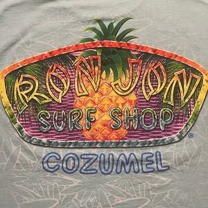Ron Jon Surf Shop Cozumel T-Shirt Seafoam Green Pineapple Graphic - Unisex M/L